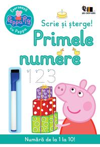 Peppa Pig: Exersează cu Peppa. Scrie și șterge! Primele numere