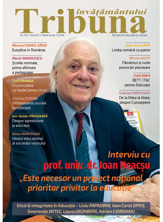 Tribuna Învățământului. Revista de educație și cultură Nr. 40/2023, Anul IV, Serie Nouă - gallery big 1