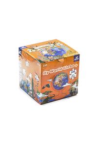 Glob pământesc 15 cm cu puzzle 100 piese încorporat