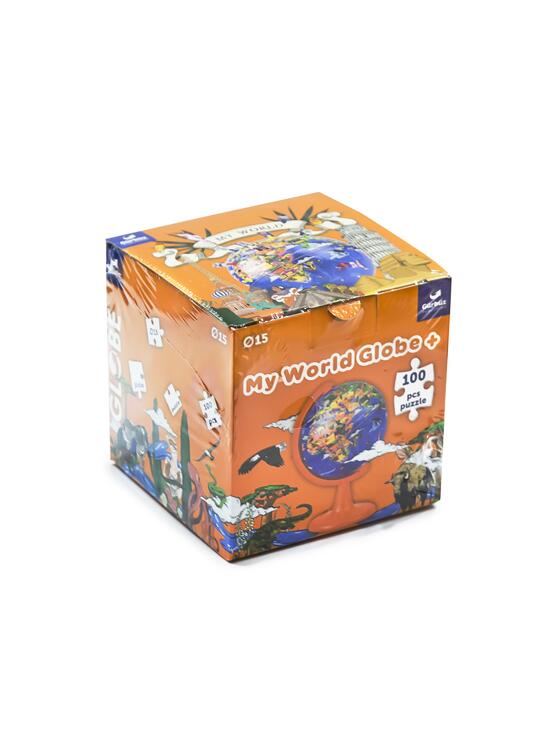 Glob pământesc 15 cm cu puzzle 100 piese încorporat - gallery big 2