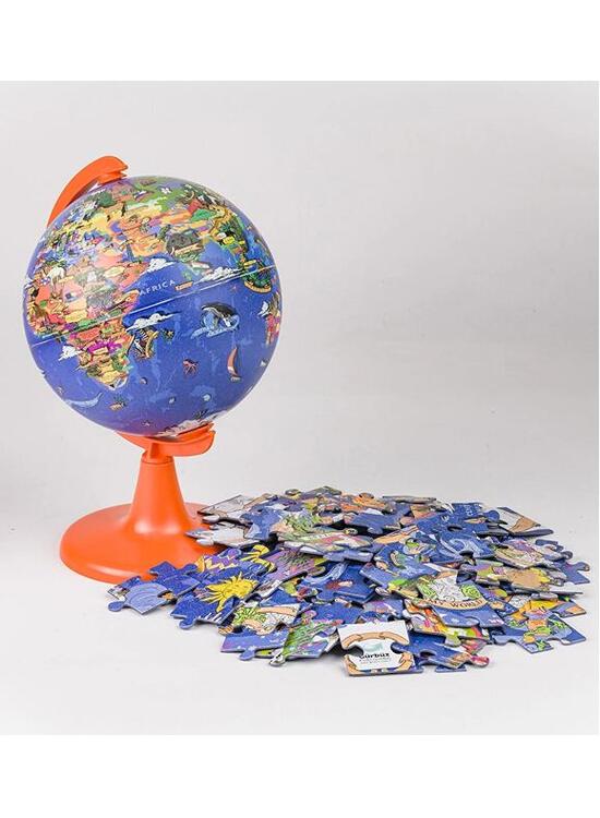 Glob pământesc 15 cm cu puzzle 100 piese încorporat - gallery big 1