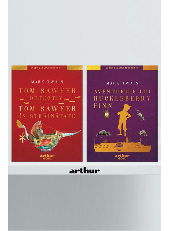 Pachet Mark Twain (Tom Sawyer, Huckleberry Finn - Mari Clasici Ilustrați) - gallery big 1