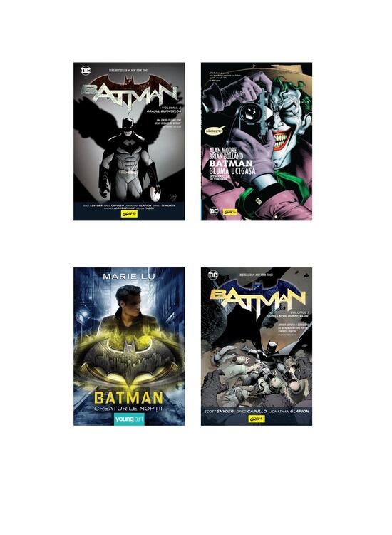 Pachet Batman ( Batman #1. Conclavul bufnițelor, Batman #2. Orașul bufnitelor, BATMAN. Gluma ucigașă, Batman. Creaturile Nopții) - gallery big 6