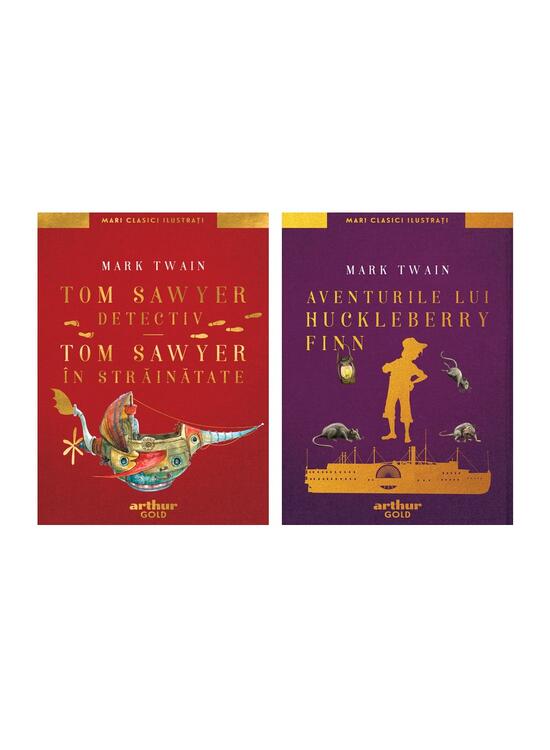 Pachet Mark Twain (Tom Sawyer, Huckleberry Finn - Mari Clasici Ilustrați) - gallery big 4