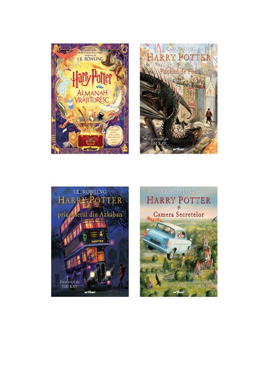 Pachet Harry Potter (Almanah Vrăjitoresc, Camera Secretelor, Prizonierul din Azkaban, Pocalul de Foc - edițiile ilustrate) - gallery big 5