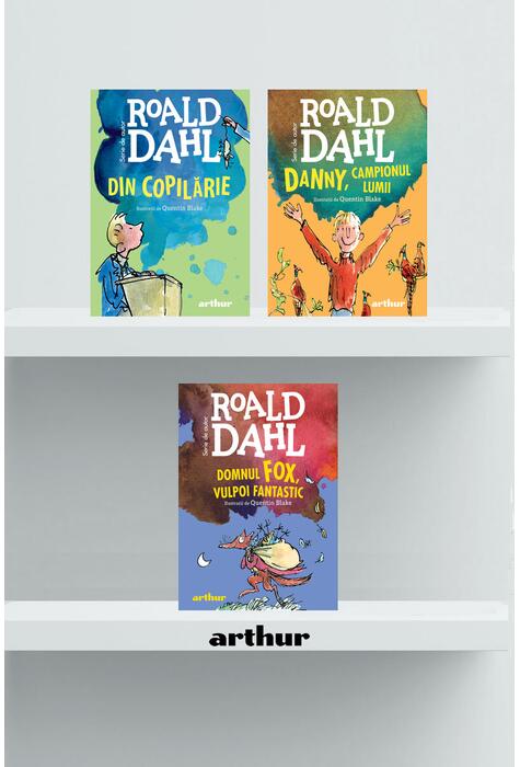 Pachet Roald Dahl în format mic (Danny..., Domnul Fox..., Din copilărie)