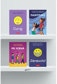 Pachet Raina Telgemeier (Pe scenă, Zâmbește, Fantome, Curaj)